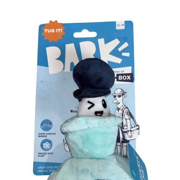 Bark Box Plush Dog Toy Tugquila Squeak Crinkle Pop Out Worm XS/M - NEW - Picture 2 of 7